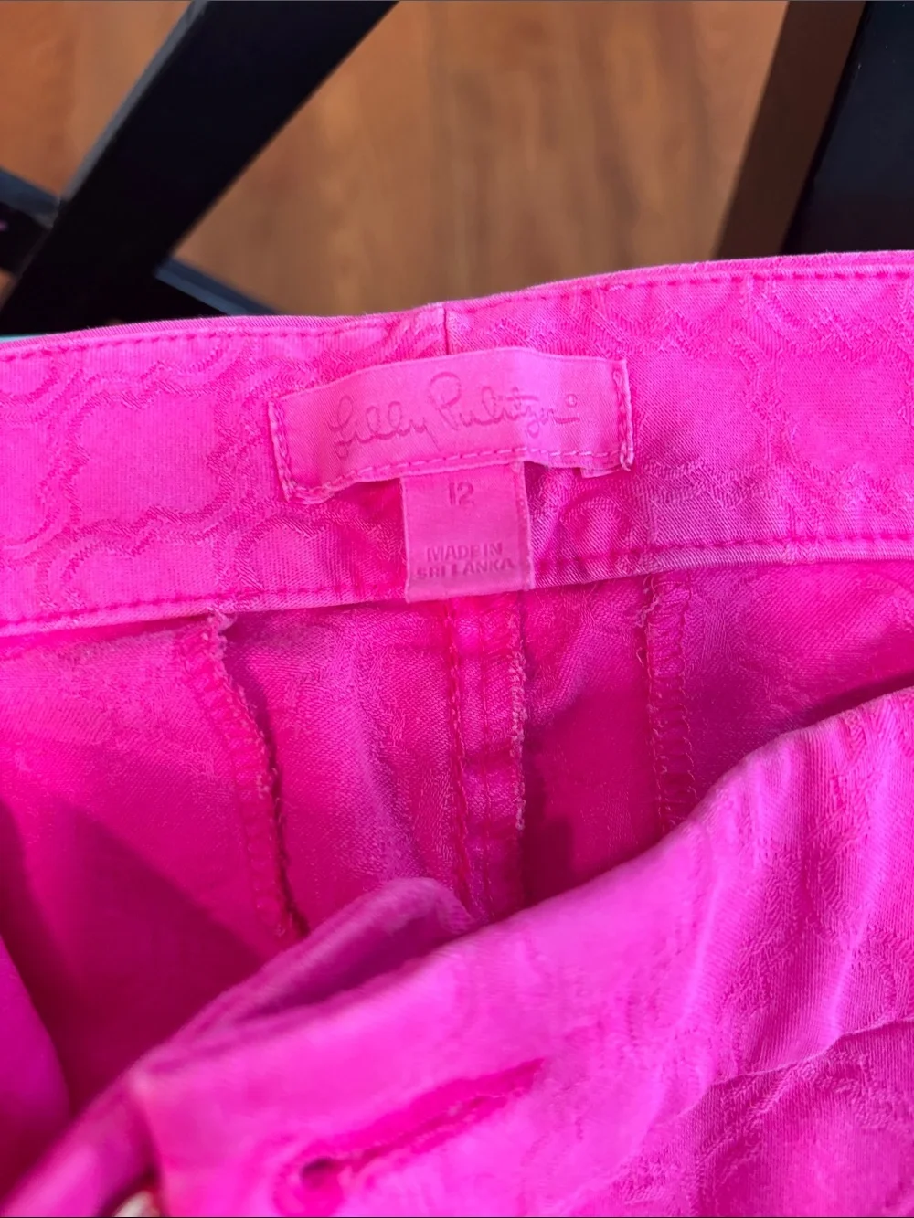 Lilly Pulitzer Kelly Pants Lot of 3 - Light Aqua, hot pink, fuchsia - Picture 4 of 10